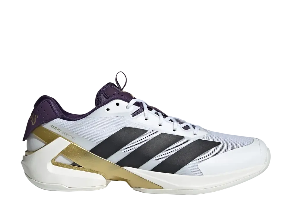 アディダス アディゼロ ウーバーソニック5 テニス "クラウドホワイト/コアブラック/オーロラプラム"