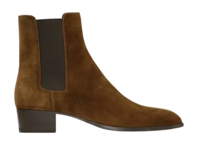 Saint Laurent Wyatt Chelsea Boots Suede "Land"