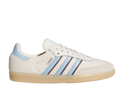 adidas Samba OG "Wonder White/Clear Sky/Shadow Red"