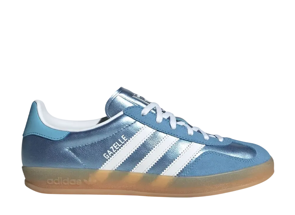 adidas Women's Gazelle Indoor "Blue/Cloud White/Gum"