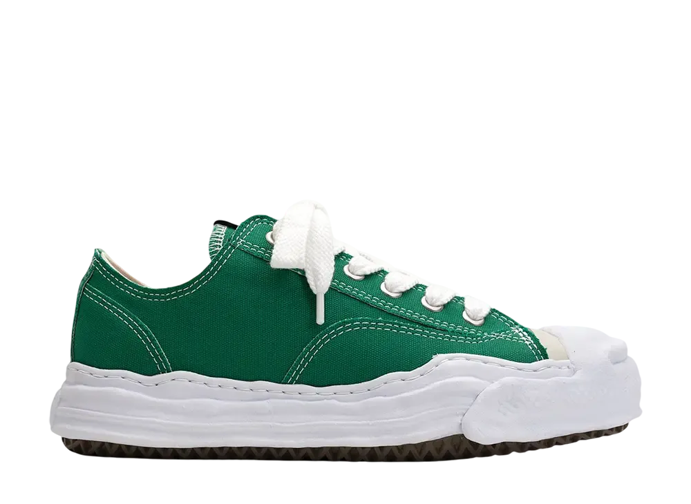 メゾンミハラヤスヒロ ハンク OG ソール キャンバス ロートップ スニーカー "CLグリーン" (A05FW702)