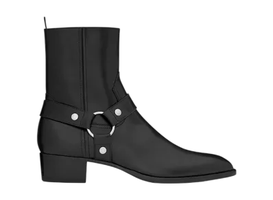 Saint Laurent Classic Wyatt Harness Boots Leather "Black"