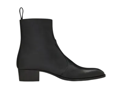 Saint Laurent Zip Boots Wyatt Smooth Leather "Black"