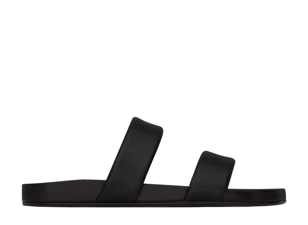 サンローラン ニコルス スライド スムースレザー "ブラック"