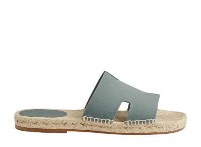 Hermes Antigua Espadrilles "Blue Tonnerre"
