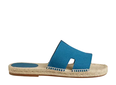 Hermes Antigua Espadrilles "Bleu Bleuet"
