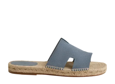 Hermes Antigua Espadrilles "Bleu Grignon"