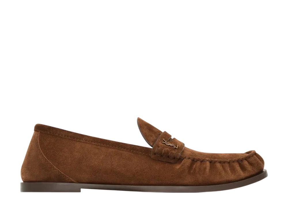 サンローラン ローラン ローファー スウェード "スナフ"