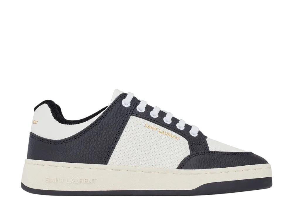 サンローラン ウィメンズ SL/61 ロートップ スニーカー パンチングレザー "ホワイト/ブラック"