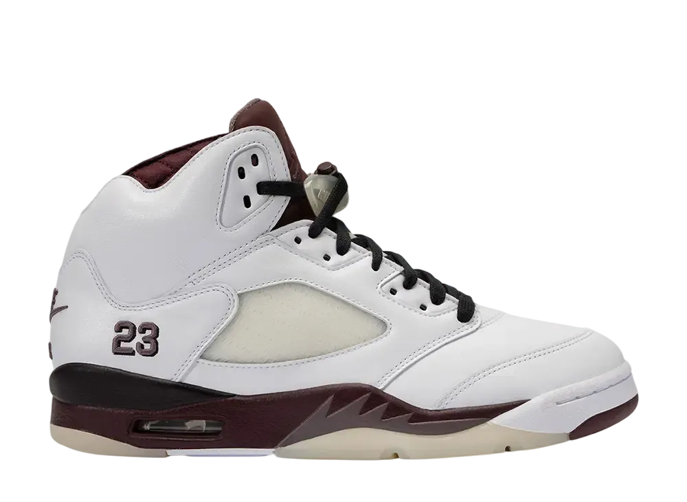 A Ma Maniere × Nike Air Jordan 5 Retro SP "White/Burgundy Crush"