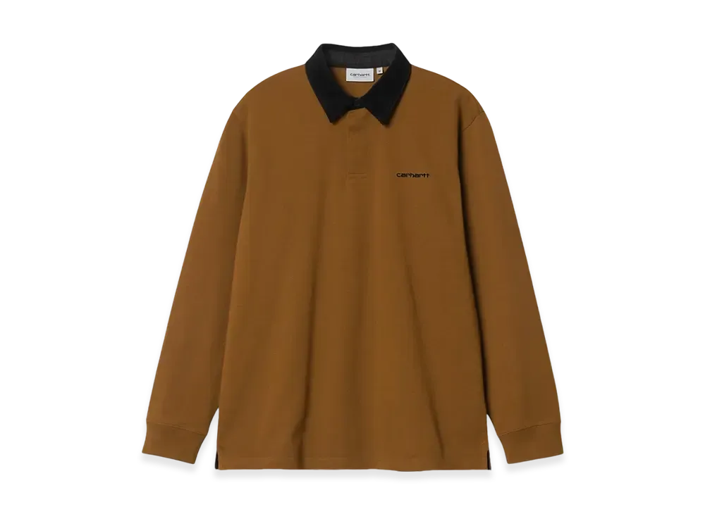 Carhartt WIP Cord Rugby Polo "Deep Hamilton Brown"