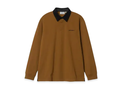 Carhartt WIP Cord Rugby Polo "Deep Hamilton Brown"
