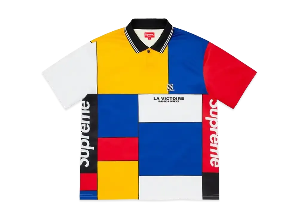 Supreme Colorblocked Soccer Polo (20FW) "Red"