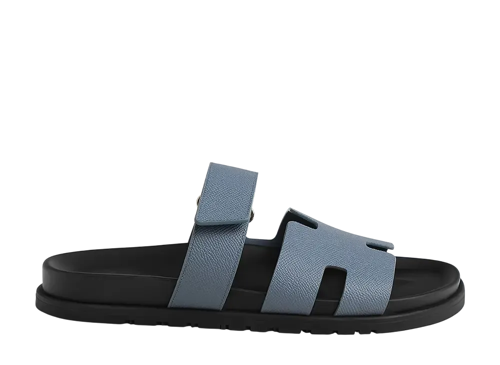 入手困難♪【HERMES】シプレ サンダル Calfskin Bleu Grignon Hermes Chypre Sandal 