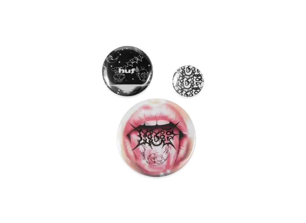 HUF x RYOTA DAIMON For Huf Can Badge "Black"