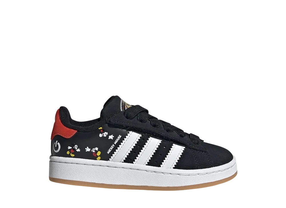 ディズニー ミッキー × アディダス PS キャンパス 00s LEDライト CF EL C "コアブラック/クラウドホワイト/レッド" (キッズ)