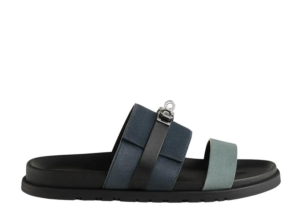 エルメス ジャクソン サンダル "マルチカラー/ブルートネール"