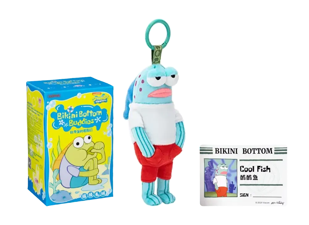 POP MART SpongeBob Bikini Bottom Buddies Funny Plush Series Cool Fish