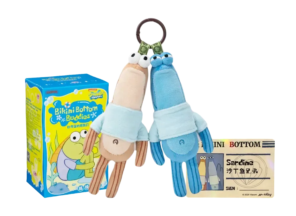 POP MART SpongeBob Bikini Bottom Buddies Funny Plush Series Sardine (Secret)