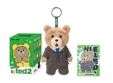 POP MART Ted2 Teddy Bear Action Plush Pendant Series Suit Bear (Secret)