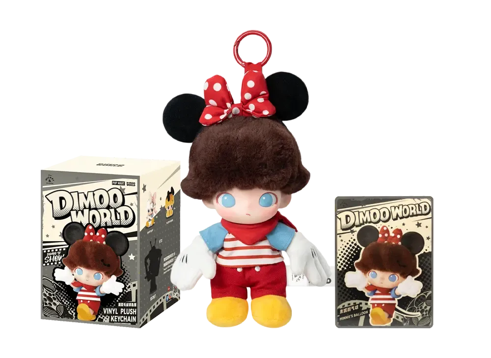 POP MART DIMOO WORLD x DISNEY Series Plush Keychain Minnie's Balloon