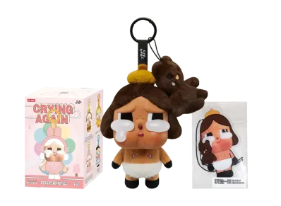 POP MART CRYBABY Crying Again Series Face Plush BABY BROWN (Secret)