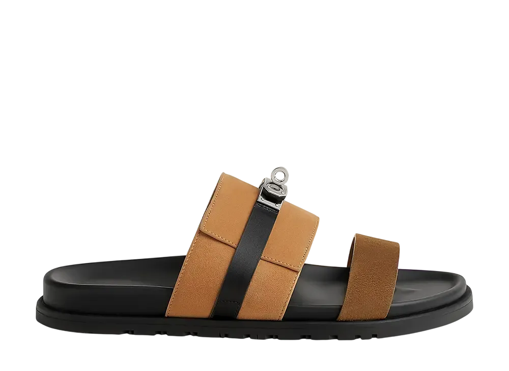 エルメス ジャクソン サンダル "マルチカラー/ブラウンフュメ"