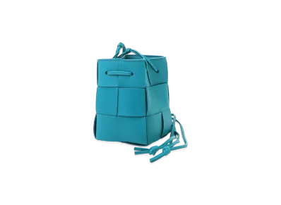 Bottega Veneta Mini Cassette Bucket Bag "Blueprint"