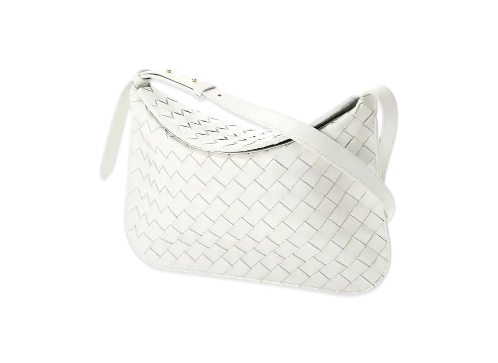 Bottega Veneta Flap Spazzolato "White"