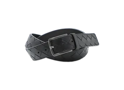 Bottega Veneta Belt In Intrecciato VN "Black Silver"