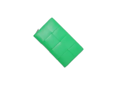 Bottega Veneta Cassette Zip Around Wallet "Parakeet"