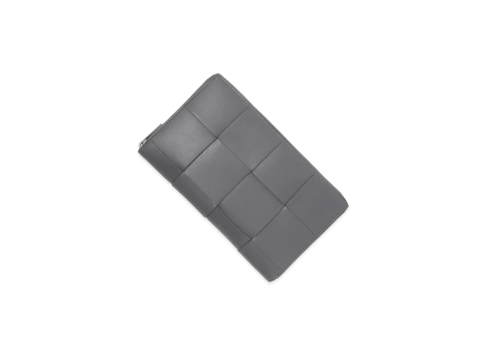 Bottega Veneta Cassette Zip Around Wallet "Thunder"
