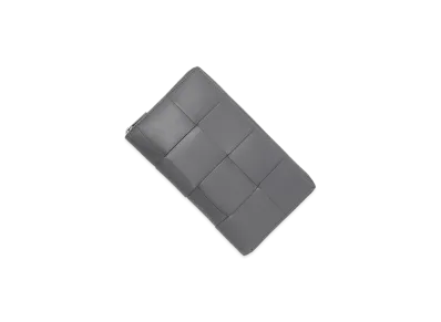 Bottega Veneta Cassette Zip Around Wallet "Thunder"