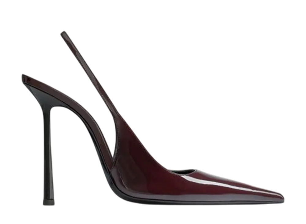 サンローラン ウィメンズ ヴァンドーム スリングバック パンプス パテントレザー "マロングラッセ"