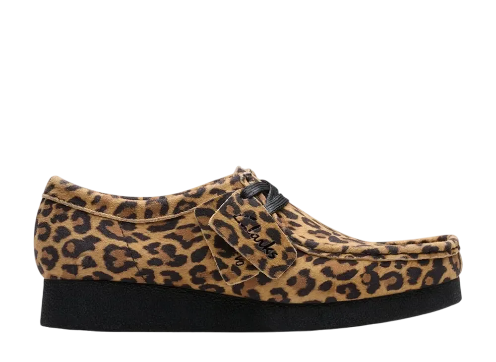 Clarks Women's Wallabee Evo Shoes "Leopard Suede"