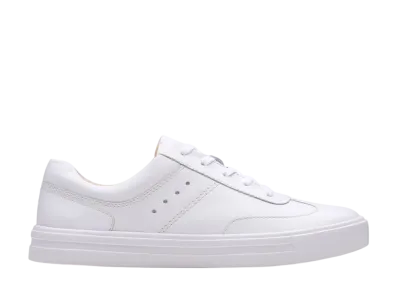 Clarks Women's Makea Court "White Leather"