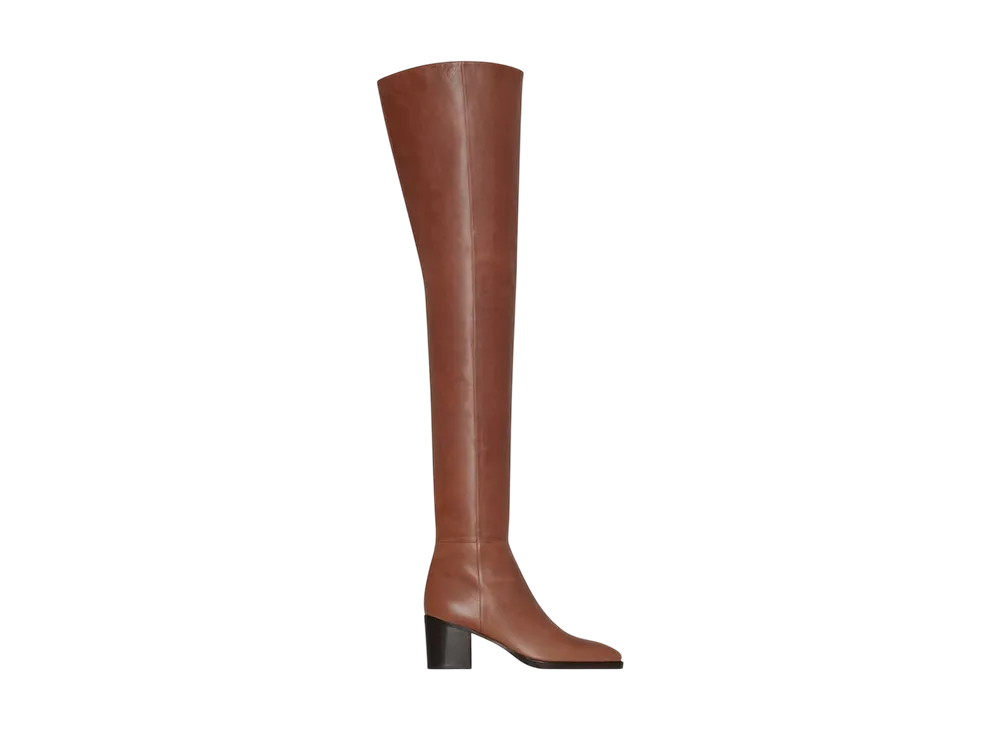 サンローラン ウィメンズ オデオン ブーツ スムースレザー "ディープナット"