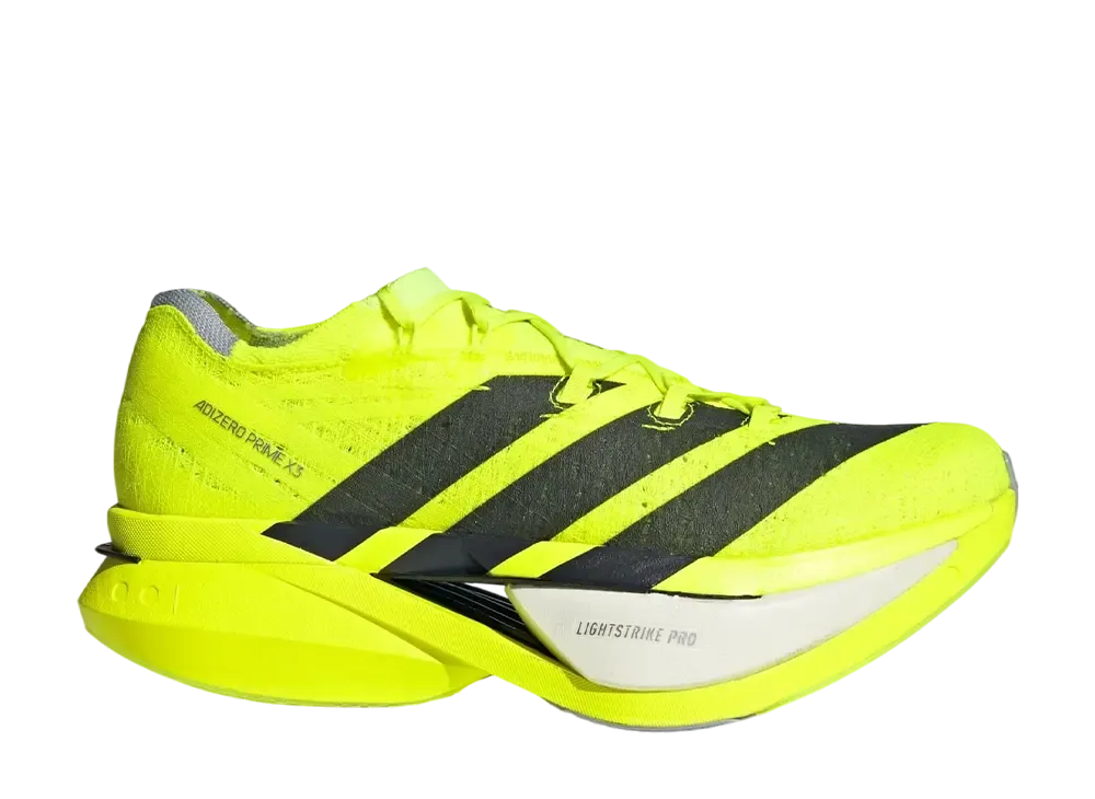 adidas Adizero Prime X 3 Strung Running "Lucid Lemon/Core Black/Halo Silver"