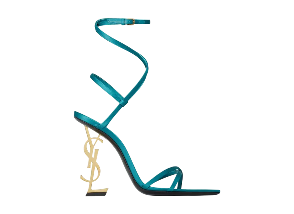 サンローラン ウィメンズ オピウム サンダル サテンクレープ "ダークブルー"