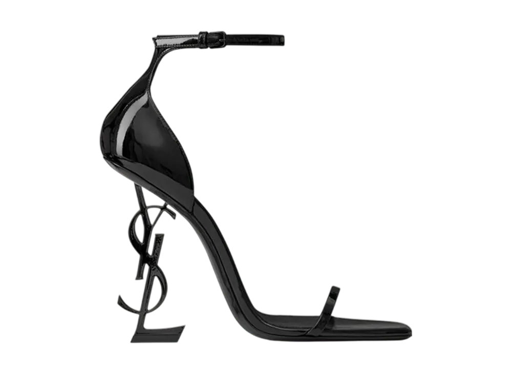 サンローラン ウィメンズ オピウム サンダル パテントレザー "ブラック"