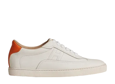 Hermes Quicker Sneaker "Blanc/Orange"