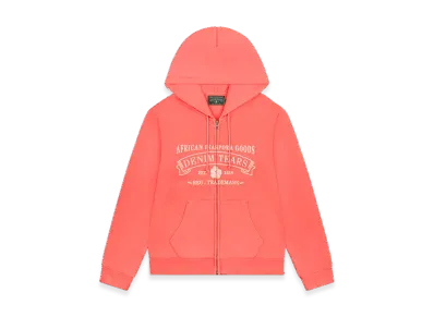 DENIM TEARS ADG Zip Hoodie "Sea Coral"