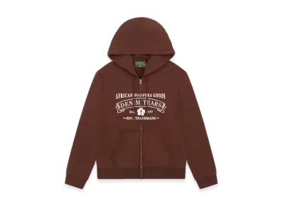 DENIM TEARS ADG Zip Hoodie "Brown"