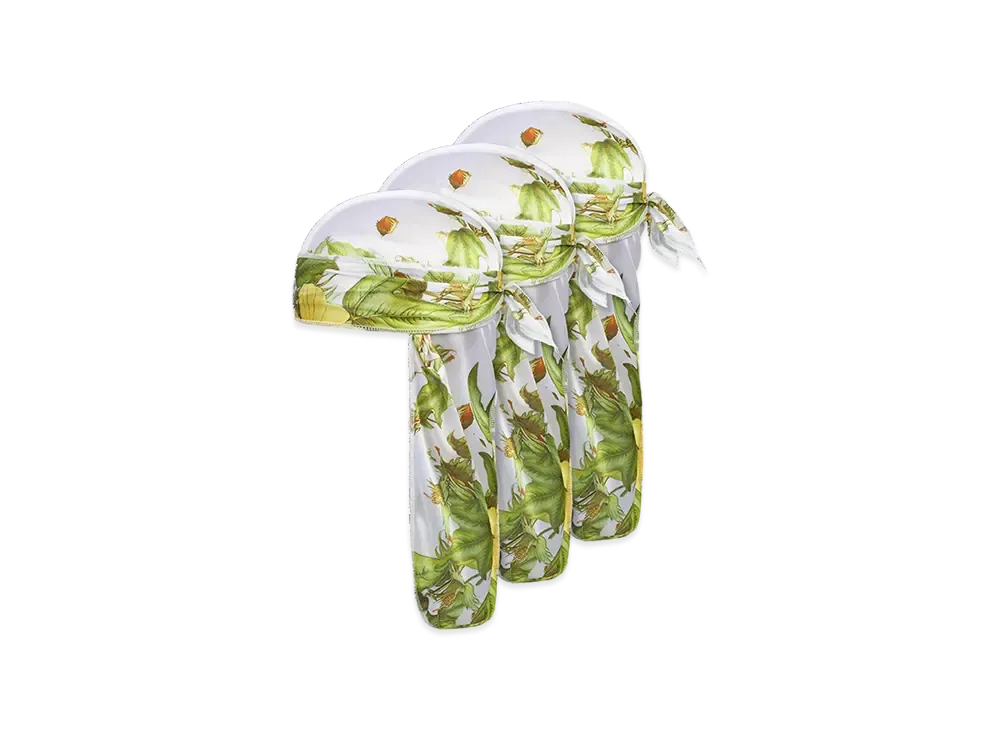 DENIM TEARS Cotton Floral Durag 3-Pack "White"