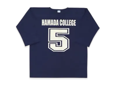 SAPEur x MASATOSHI HAMADA Hamada College Football Tee 3/4 Sleeve "Navy"