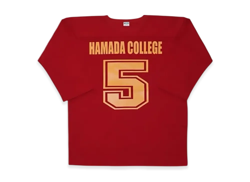 SAPEur x MASATOSHI HAMADA Hamada College Football Tee 3/4 Sleeve "Red"