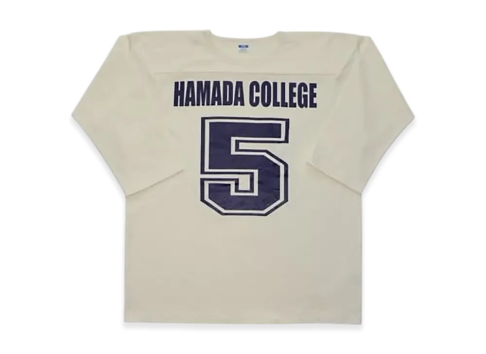 SAPEur x MASATOSHI HAMADA Hamada College Football Tee 3/4 Sleeve "White"