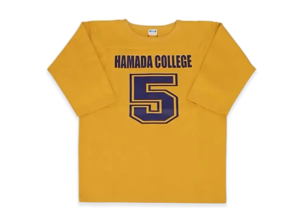 SAPEur x MASATOSHI HAMADA Youth Hamada College Football Tee 3/4 Sleeve "Mustard"