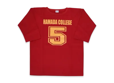 SAPEur x MASATOSHI HAMADA Youth Hamada College Football Tee 3/4 Sleeve "Red"