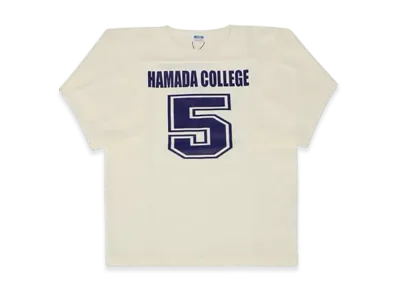 SAPEur x MASATOSHI HAMADA Youth Hamada College Football Tee 3/4 Sleeve "White"